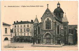 CPA DE CHARLIEU  (LOIRE)  L'EGLISE SAINT-PHILIBERT (XIIIe SIECLE) - Charlieu