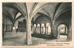 CPA DE CHARLIEU  (LOIRE)  L'ABBAYE DES BENEDICTINS. SALLE CAPITULAIRE (XVe SIECLE) - Charlieu