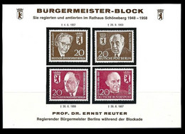 ● GERMANIA BERLIN 1958 ?  BURGHERMEISTER  Erinnofilia  Nuovo ** ️ Lotto N. 4724 ️ - R- & V- Viñetas