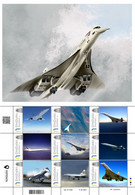 Ukraine 2022, France Aviation, Plane Concorde, Sheetlet Of 9v - Oekraïne