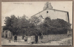 CPA 30 - VERGEZE - Vergèze - Le Temple - EDIFICE RELIGIEUX PROTESTANTISME Jolie ANIMATION Enfants - Vergèze