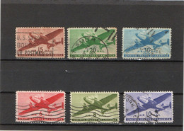 ETATS - UNIS   1941-44  Poste Aérienne  Y.T. N° 29  à  41  Incomplet  Oblitéré - 2a. 1941-1960 Used