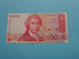 50000 Dinara ( C3948791 ) Republika HVRATSKA 1993 ( For Grade, Please See Photo ) UNC ! - Kroatië