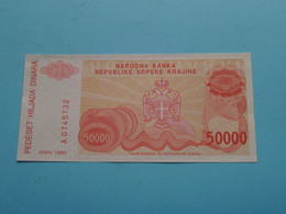 50 000 Dinara ( B3866053 ) Narodna Banka - Republike Srpske Krajine - 1993 ( For Grade, Please See Photo ) UNC ! - Kroatië