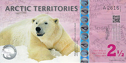 Territories Arctic 2,5 Polar Dollar 2013 UNC Polymer - Fiktive & Specimen