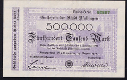 Pfullingen: 500.000 Mark 15.8.1923 - KN 5-stellig - [11] Local Banknote Issues