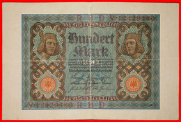 * REICHSBANKNOTE: GERMANY ★ 100 MARK 1920 UNDEPRINT LETTER L CRISP!  LOW START ★ NO RESERVE! - 100 Mark