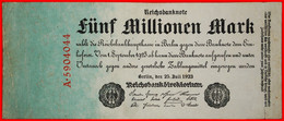 * REICHSBANKNOTE: GERMANY ★ 5000000 MARK 1923 PREFIX LETTER A CRISP!  LOW START ★ NO RESERVE! - 5 Mio. Mark