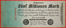 * REICHSBANKNOTE: GERMANY ★ 5000000 MARK 1923 PREFIX LETTER A CRISP!  LOW START ★ NO RESERVE! - 5 Millionen Mark