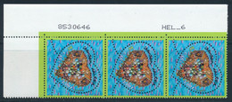 France 2001 - St-Valentin / Christian Lacroix YT 3368** Bande De 3 Avec Numéro Et Indication Machine D'impression - Neufs