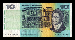 Australia 10 Dollars 1974-1991 Pick 45g BC/MBC F/VF - 1974-94 Australia Reserve Bank (Banknoten Aus Papier)