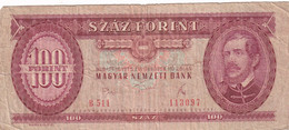 100 FORINT SZAZ FORINT ONE HUNDRED FORINT HUNGARY 1975 MAGYAR NEMZETI BANK B5111113097 - Hongrie