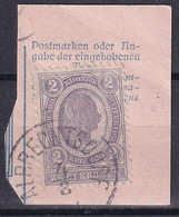 MiNr. 82 Österreich1899, 1. Dez. Kaiser Franz Joseph (Kronen-Währung) - Ausschnitt Mit Stempel ALBRECHTSDORF - Gebraucht