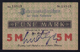 Rathenow: 12.11.1918 - Interimskassenschein - 5 Mark