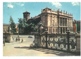 BR789 Torino Palazzo Madama Dalla Piazzetta Del Palazzo Reale Viaggiata 1963 Verso Roma - Palazzo Madama