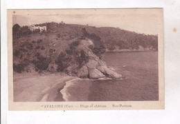 CPA DPT 83 CAVALAIRE, , PLAGE ET CHATEAU - Cavalaire-sur-Mer