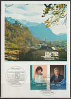 Lichtenstein 1982 Erinnerungskarte Mit MiNr.797 - 798 Sonderstempel LIBA 1982 Vaduz ( D 258 ) Günstige Versandkosten - Cartas & Documentos
