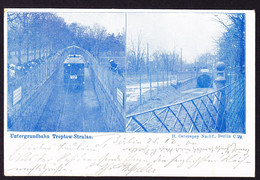 1900 Gelaufene AK: Untergrundbahn Treptow - Stralau In Berlin. 2 Bildrig. - Treptow