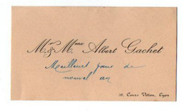 VP20.684 - CDV - Carte De Visite - Mr & Mme Albert GACHET à LYON - Visitekaartjes