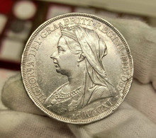 Great Britain Gran Bretaña 1 Crown Victoria 1894 Km 783 Plata - Altri & Non Classificati