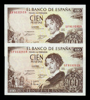 España Spain Error Pareja 100 Pesetas Bécquer 1965 Pick 150 EBC XF - 100 Peseten