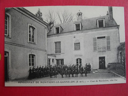 Carte Postale. Eure Et Loir 28. Pensionnat De Montigny-le-Gannelon. Cour De Récréation - Montigny-le-Gannelon