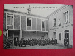 Carte Postale. Eure Et Loir 28. Pensionnat De Montigny-le-Gannelon. Cour De Récréation - Montigny-le-Gannelon