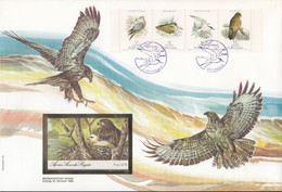 AZOREN  Markenheftchen 8 (391-394 C) FDC C, Endemische Vögel 1988 - Azores