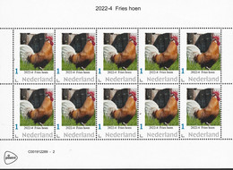 Nederland  2022-4   Kippen: Chicken Fries  Vel-sheetlet  Postfris/mnh/neuf - Nuovi