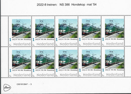 Nederland  2022-8 Trein -train  Hondekop Ns 386  1954 Vel-sheetlet     Postfris/mnh/neuf - Nuovi