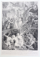 GRAVURE 1710 :LE DEBARQUEMENT DE LA REINE AU PORT DE MARSEILLE   - APRES PETER PAUL RUBENS - ZIE BESCHRIJFVING - Prints & Engravings
