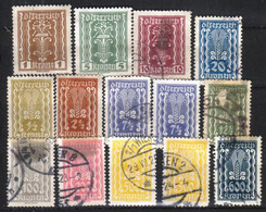 Autriche - 1922 - 24 - 14 Timbres - Autres & Non Classés