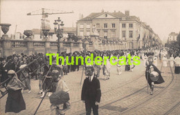 CPA CARTE DE PHOTO BRUXELLES NOTRE DAME DE LA PAIX 1921 FETE PROCESSION CORTEGE - Feesten En Evenementen