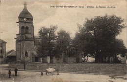 CPA SAINT-GERVAIS-d'AUVERGNE L'Eglise - La Terrasse - La Cure (1255789) - Saint Gervais D'Auvergne