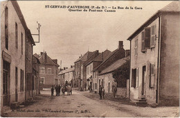 CPA SAINT-GERVAIS-d'AUVERGNE La Rue De La Gare (1255844) - Saint Gervais D'Auvergne