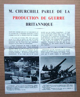 Allied Propaganda Leaflet - "M.Churchill Parle..." - Tract De Propagande Alliée - Alliierten Propaganda Flugblatt - 1939-45