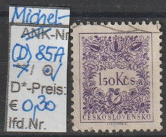 1954 - TSCHECHOSLOWAKEI - (D)ienstmarke - 1,50 Kr Grauviolett - O Gestempelt - S.Scan (CS 85A(D)o) - Dienstzegels