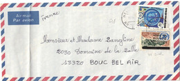Bénin - République Du Bénin - Nairobi - Lettre Avion Pour Bouc Bel Air (France) - 40f Surchargé Rép. Populaire - 1988 - Benin - Dahomey (1960-...)