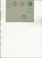 LETTRE AFFRANCHIE N° 107 - 108 X 2 + N° 137 OBLITEREE CAD THANN - ALSACE - 11-2-1915 - Matasellos Provisorios