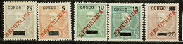 Congo, 1910, # 55/9, MH - Congo Portuguesa