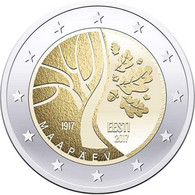 2 EURO ESTONIA  2017 COMMEMORATIVO INDIPENDENZA  ESTONE FIOR DI CONIO     B.U. FROM ROLLS - Estonie