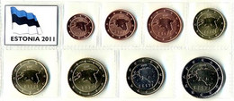 ESTONIA  SERIE EURO  COMPLETA  8 MONETE IN BLISTER   FIOR DI CONIO     B.U. FROM ROLLS - Estland
