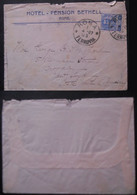 Tematiche Alberghi 1907 Lettera Dall'Hotel-Pension Bethell Di Roma Per Gli Stati Uniti. - Marcophilie