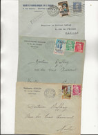 LOT DE 5 LETTRES DE 1927 A 1946 - TOUTES AVEC VIGNETTES  TIMBRES ANTI -TUBERCULEUX  OBLITERES - Tegen Tuberculose