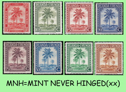 1942 ** RUANDA-URUNDI RU 134/136 MNH PALM TREES SET ( X 8 Stamps ) - Ungebraucht