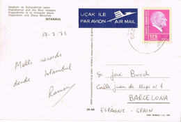 47087. Postal Aerea ISTAMBUL (Turquia) 1973. Mezquita Azul Y Obelisco Egipcio - Lettres & Documents