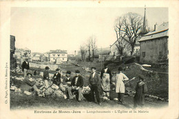 Longchaumois * L'église Et La Mairie Du Village * Villageois * Environs De Morez - Autres & Non Classés