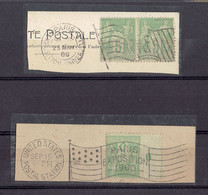 2 LOTS PARIS EXPO + DRAPEAU PAIRE N°106 OB MECANIQUE UNITED STATES POSTAL STATION + DRAPEAU PARIS EXPO 1900 - TB - 1900 – Paris (Frankreich)