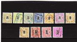 CAO67 SCHWEIZ 1924 SCHWEIZER BUNDESBAHNEN 20-30-40-50-60-70-80-100-200-300 Used / Gestempelt SIEHE ABBILDUNG - Revenue Stamps