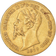 Monnaie, États Italiens, SARDINIA, Vittorio Emanuele II, 20 Lire, 1859, Torino - Piemonte-Sardinië- Italiaanse Savoie